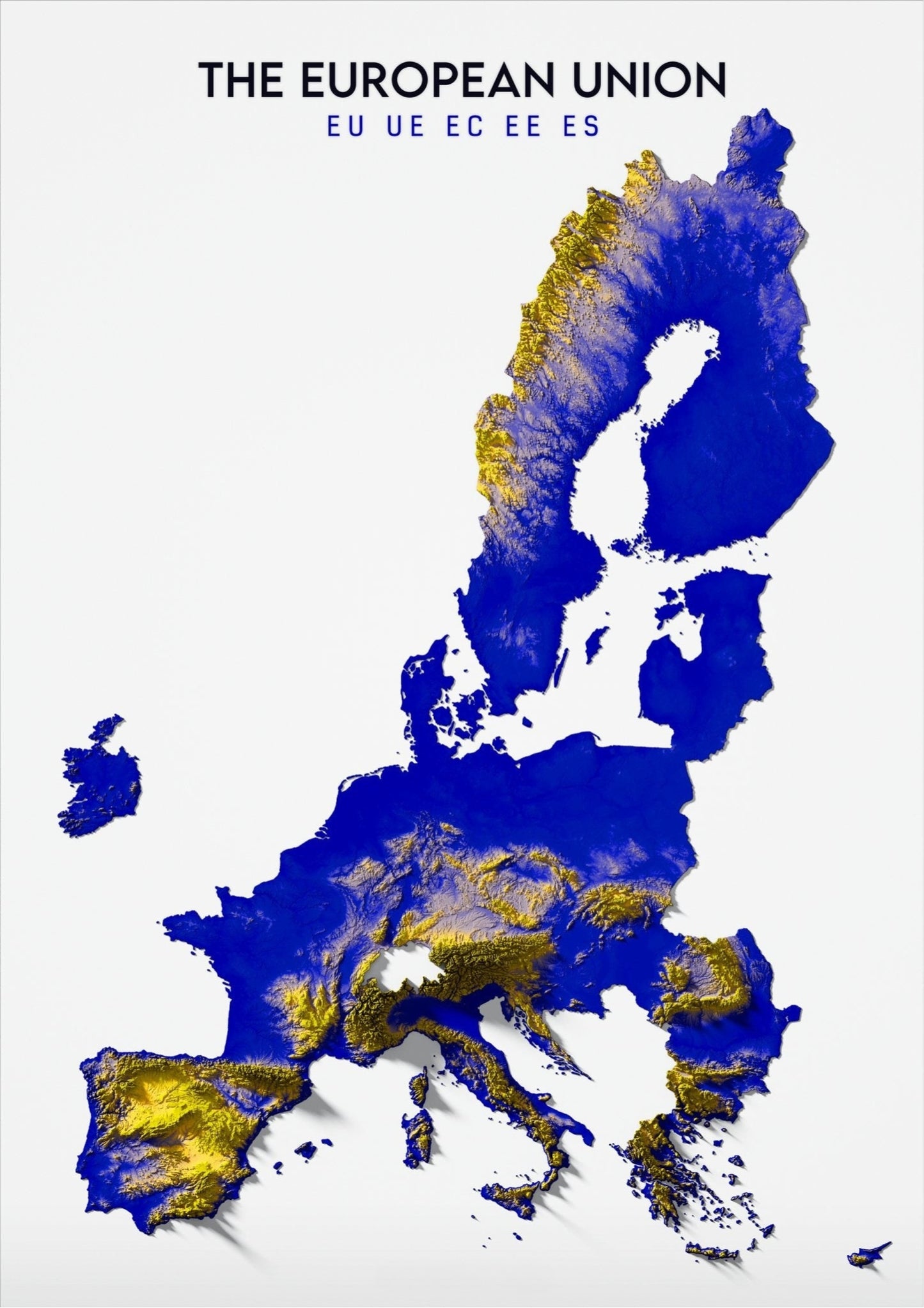 European Union Relief Map