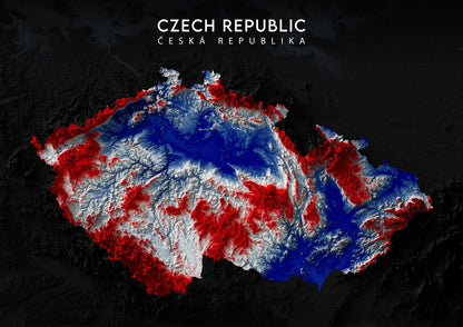 Czechia Relief Map