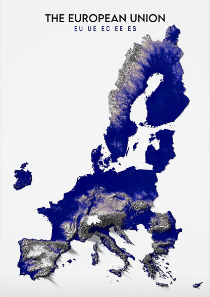 European Union Relief Map