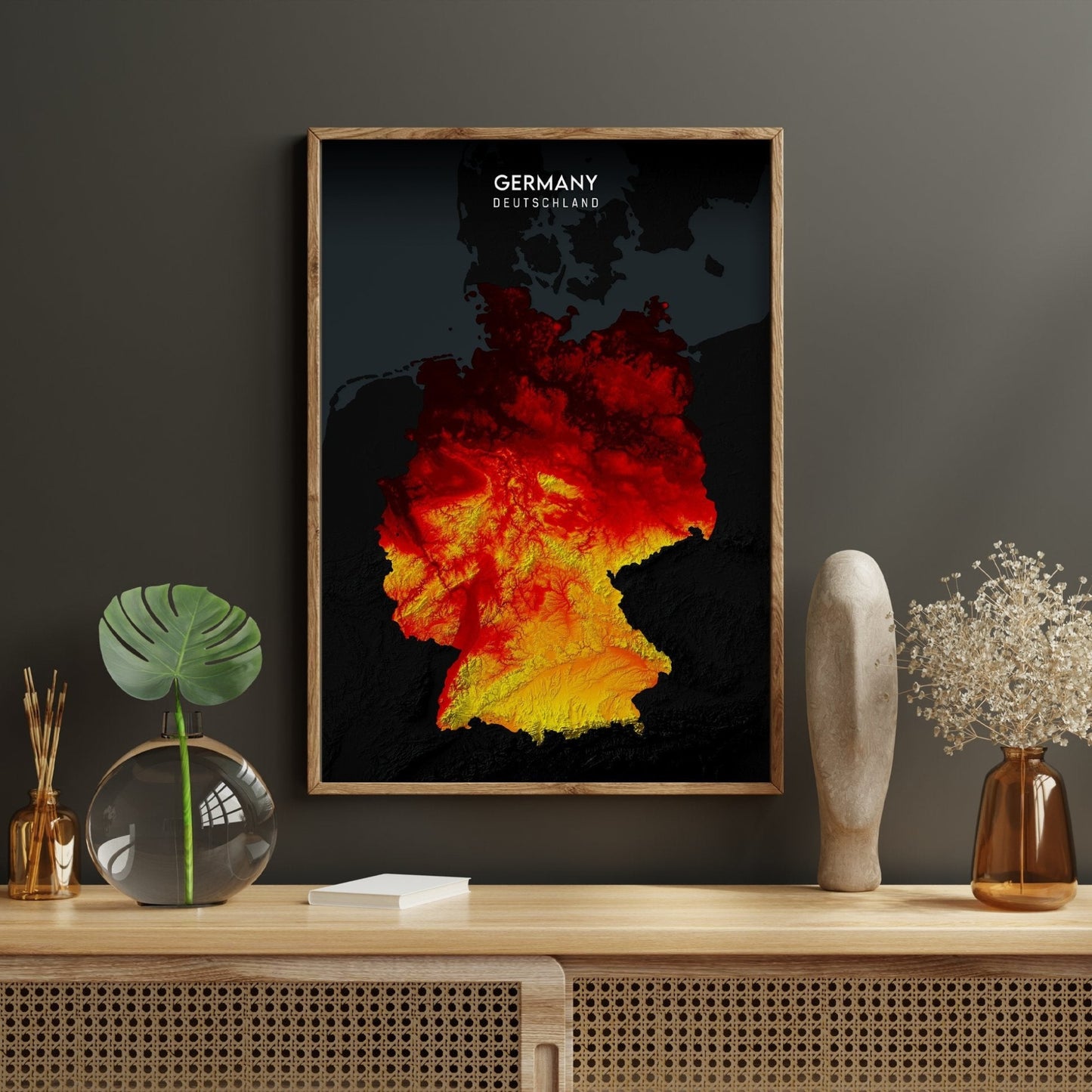 Germany Relief Map Enhanced