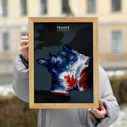 France Relief Map