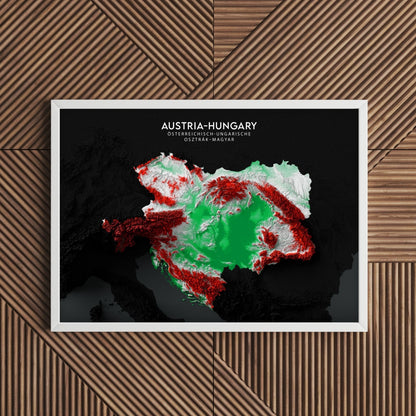 Austria-Hungary Relief Map