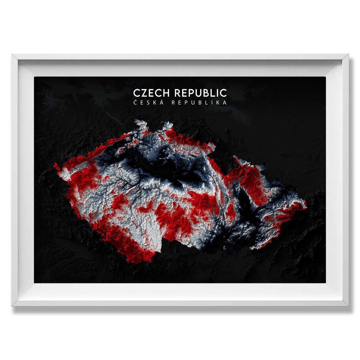 Czechia Relief Map