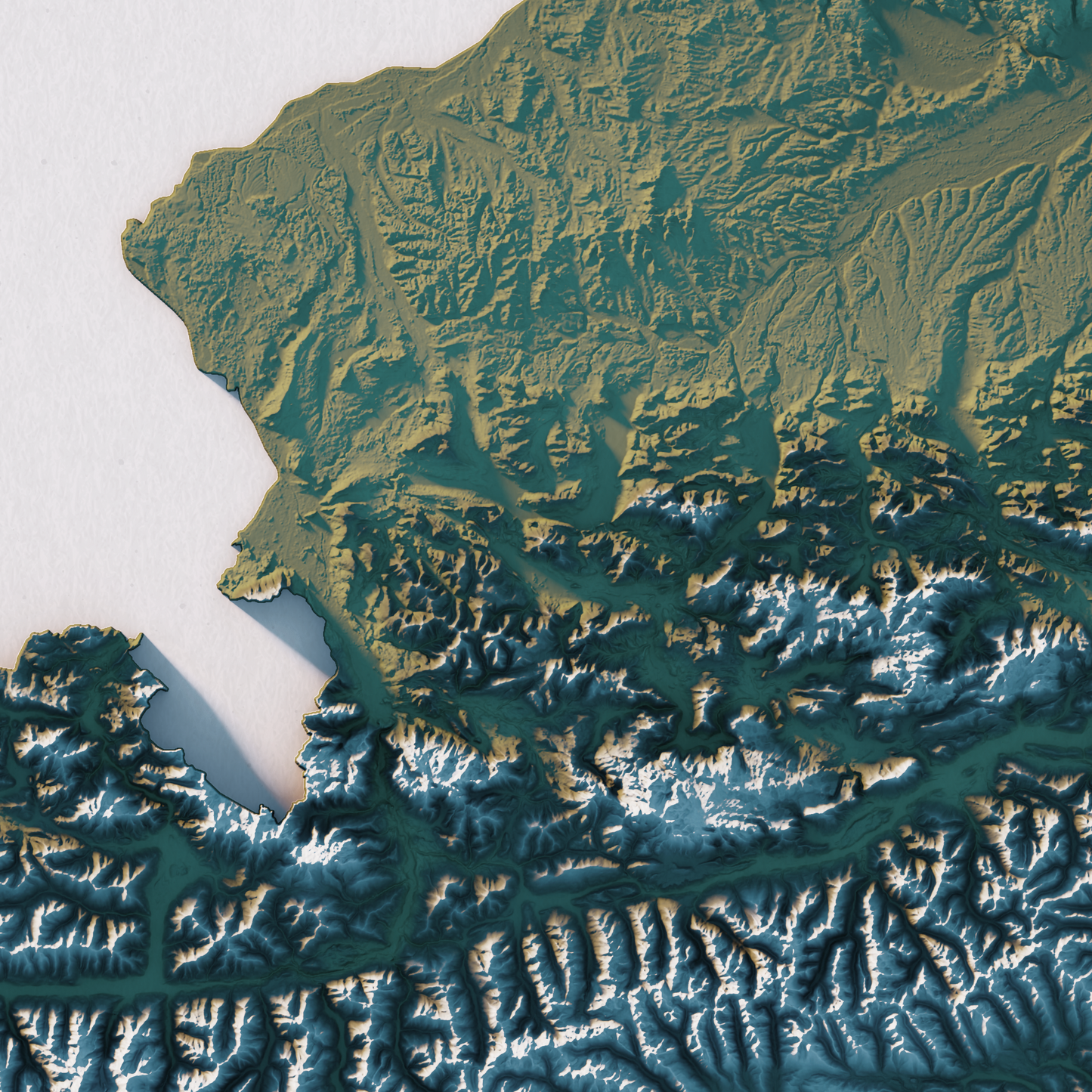 Austria Realistic Relief Map