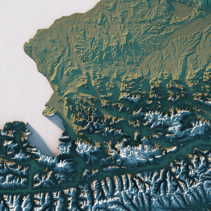 Austria Realistic Relief Map