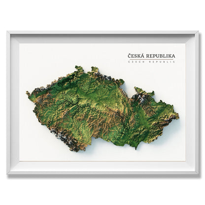 Czechia Realistic Relief Map
