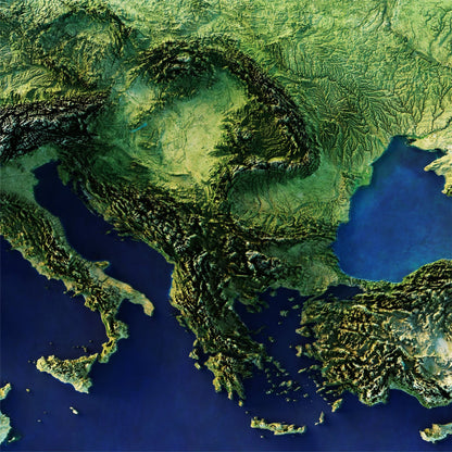 Europe Realistic Relief Map