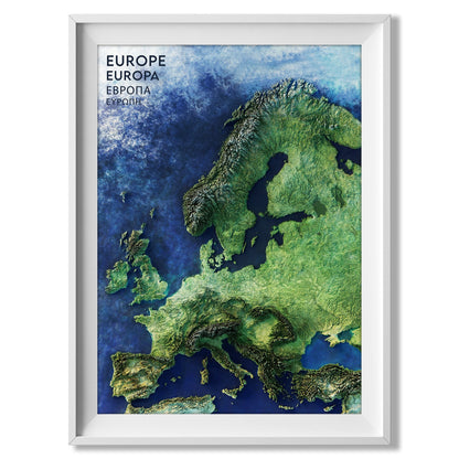 Europe Realistic Relief Map