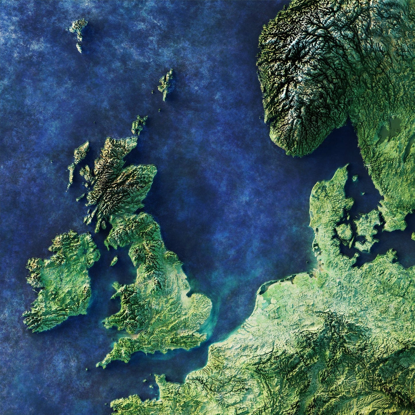 Europe Realistic Relief Map