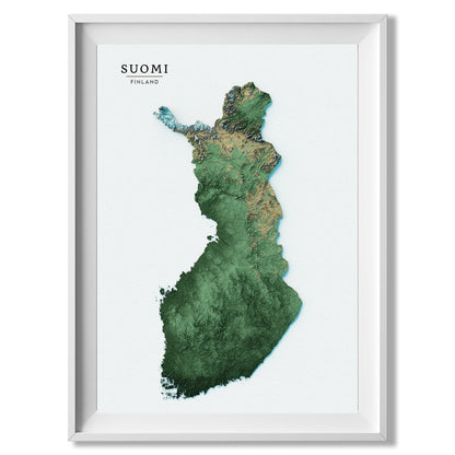 Finland Realistic Relief Map