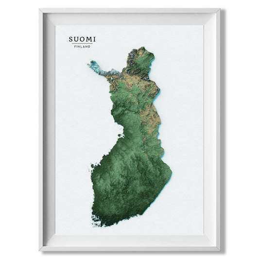 Finland Realistic Relief Map