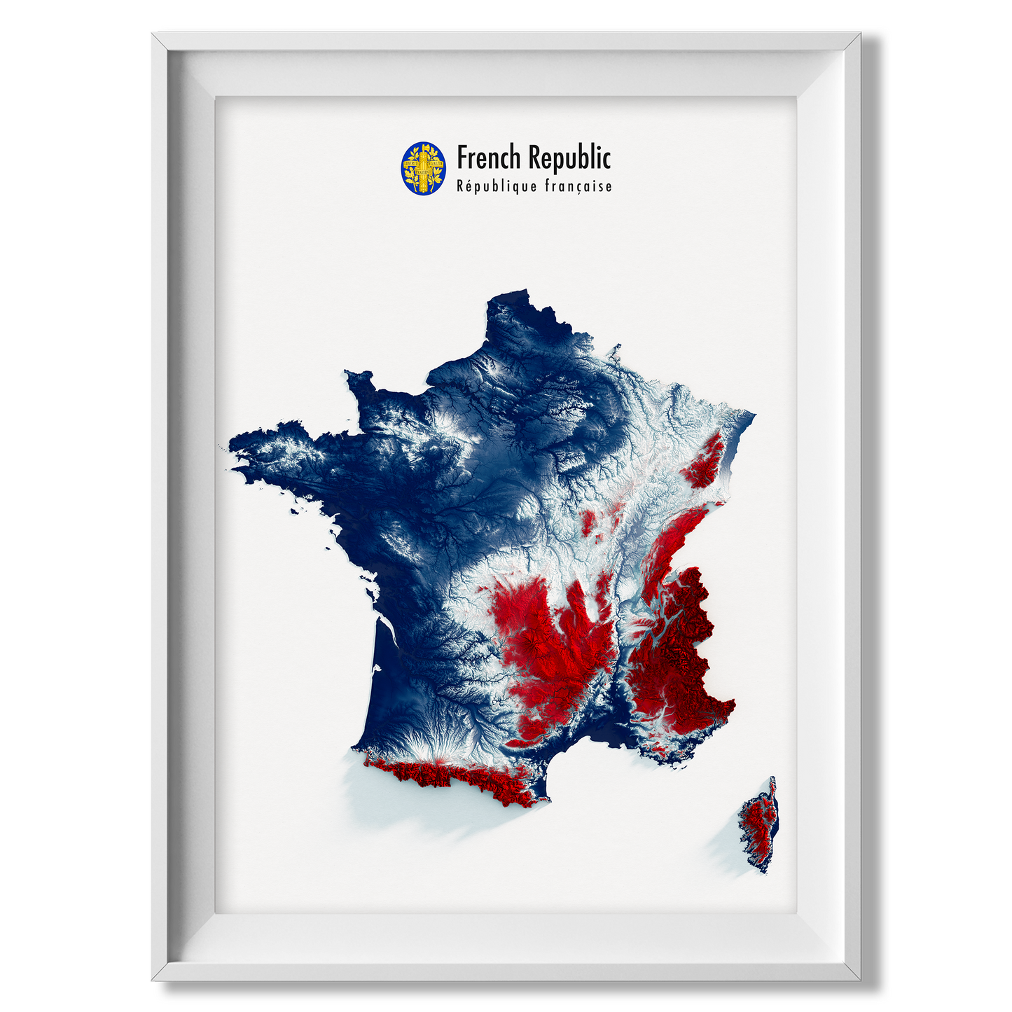 France Relief Map