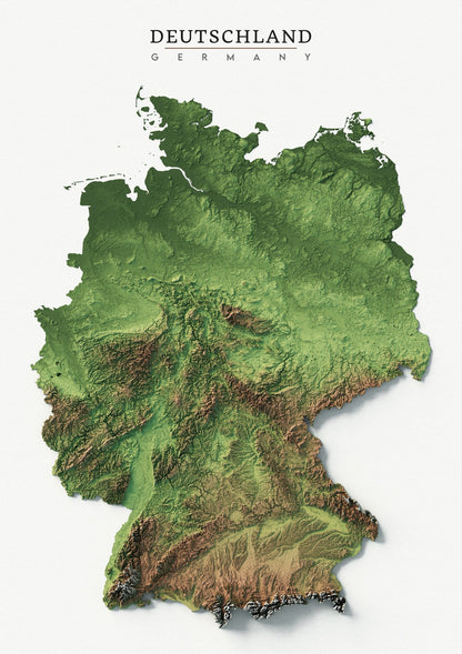 Germany Realistic Map