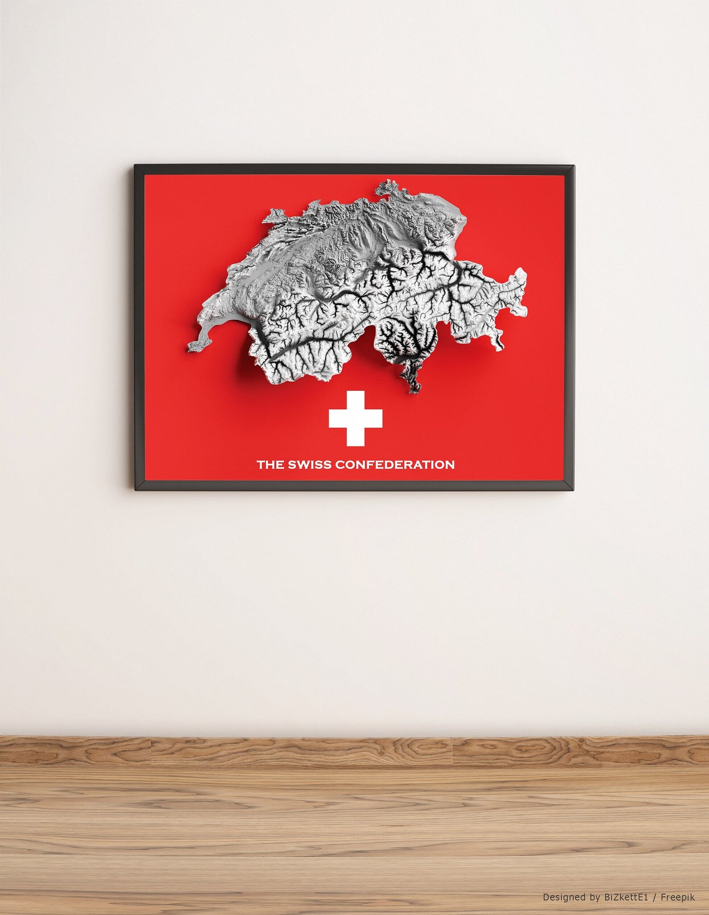 Switzerland Relief Map