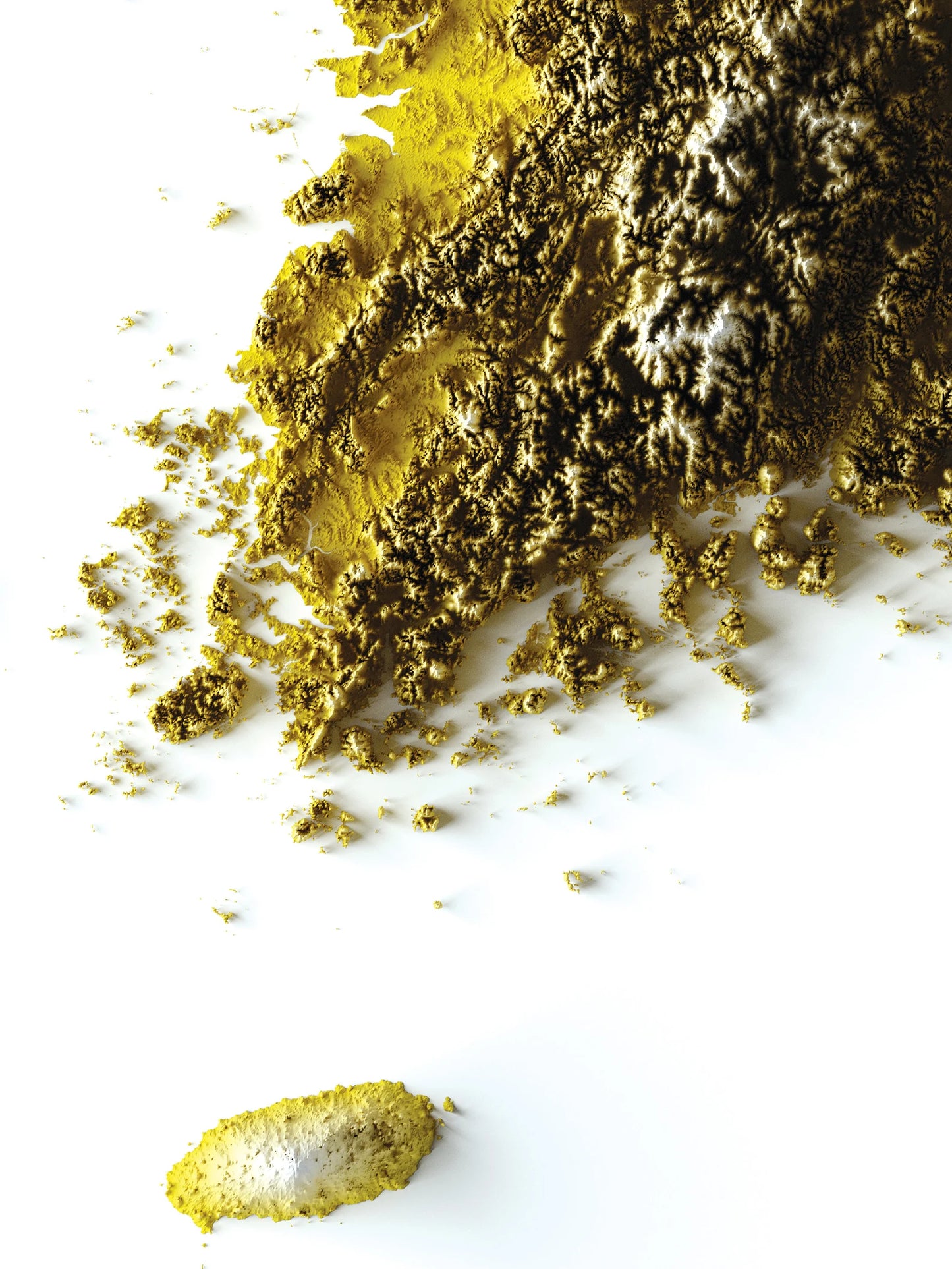 South Korea Relief Map