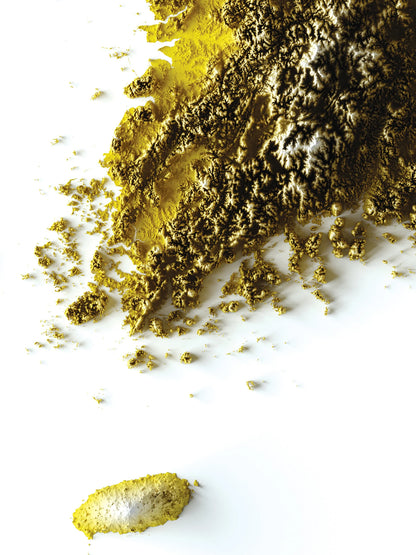 South Korea Relief Map