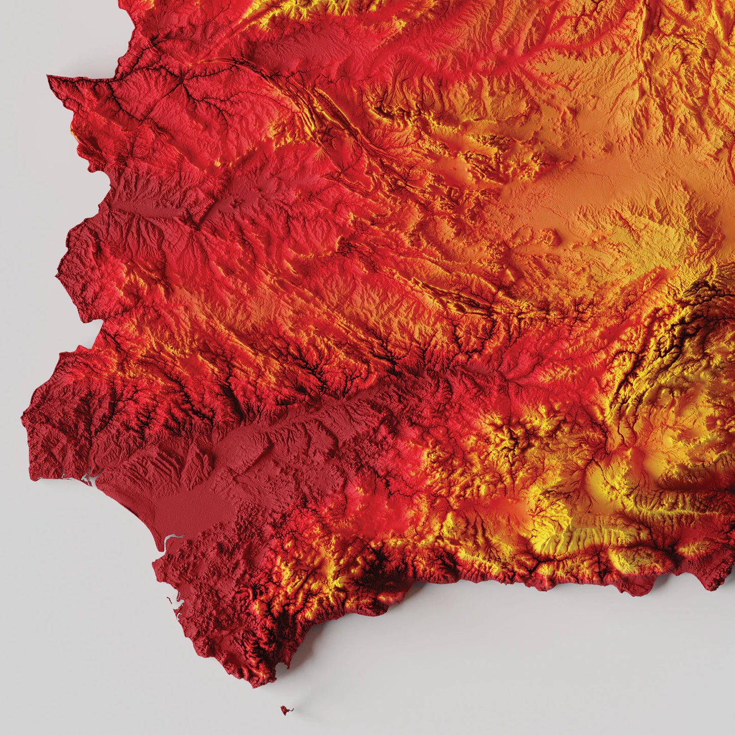 Spain Relief Map