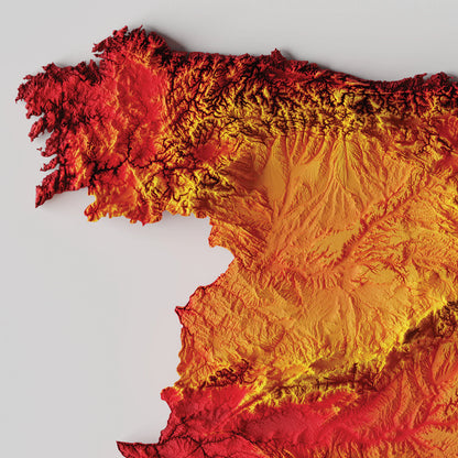 Spain Relief Map