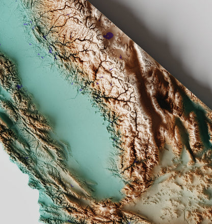 California Relief Map