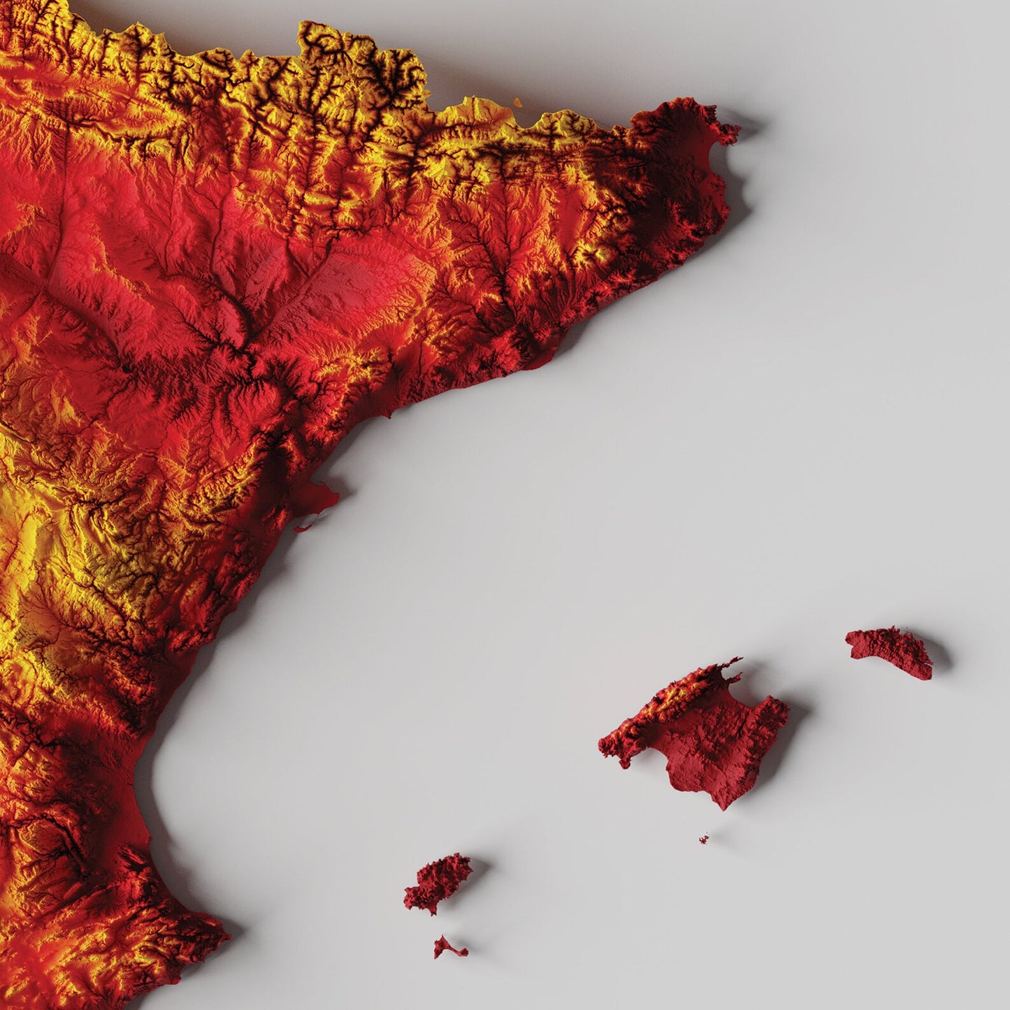 Spain Relief Map