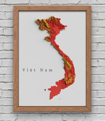 Vietnam Relief Map