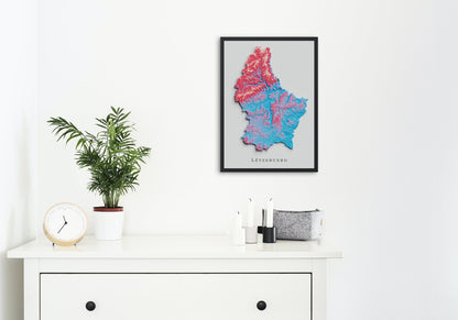 Luxembourg Relief Map