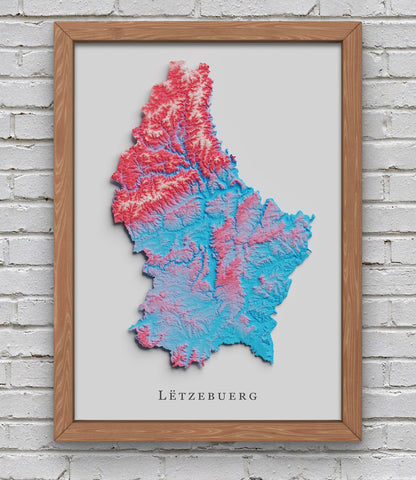 Luxembourg Relief Map