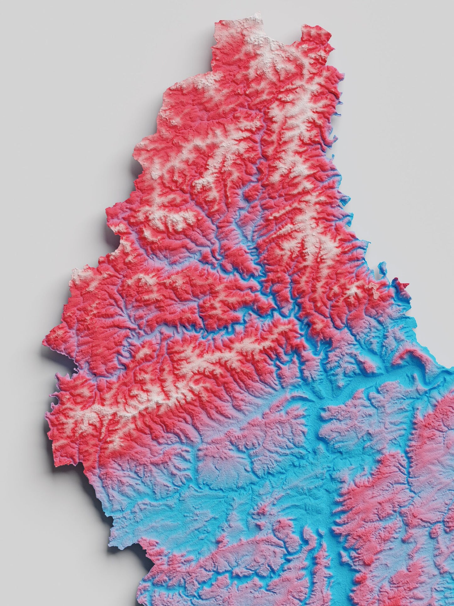 Luxembourg Relief Map