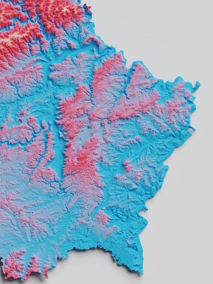 Luxembourg Relief Map