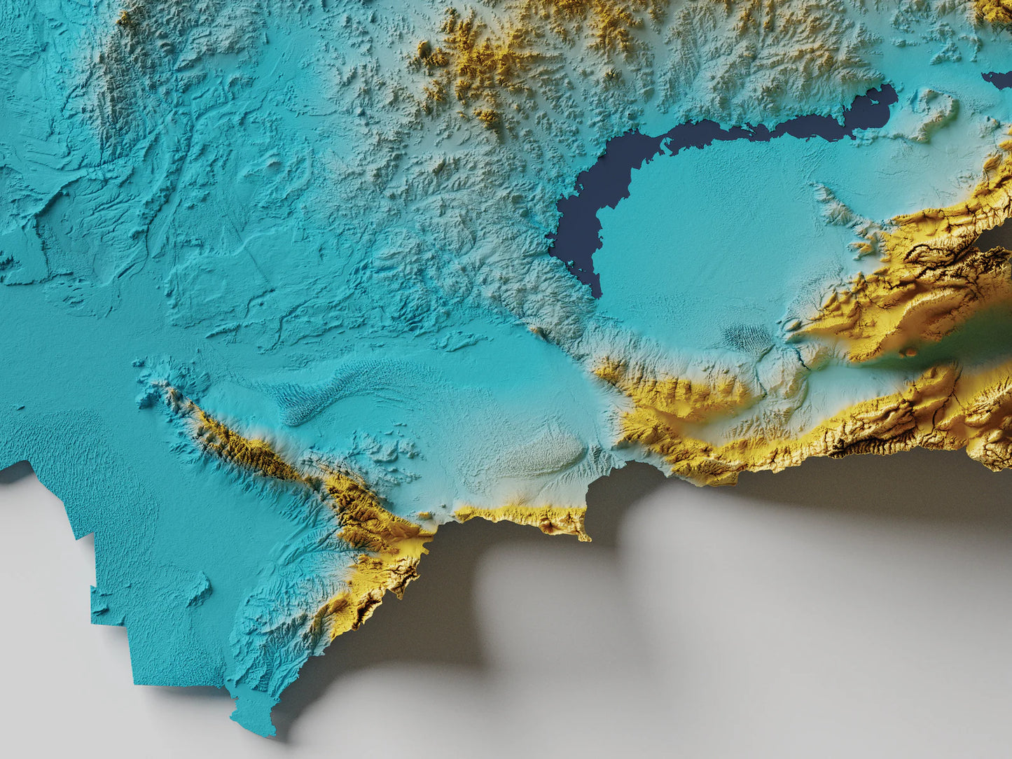 Kazakhstan Relief Map