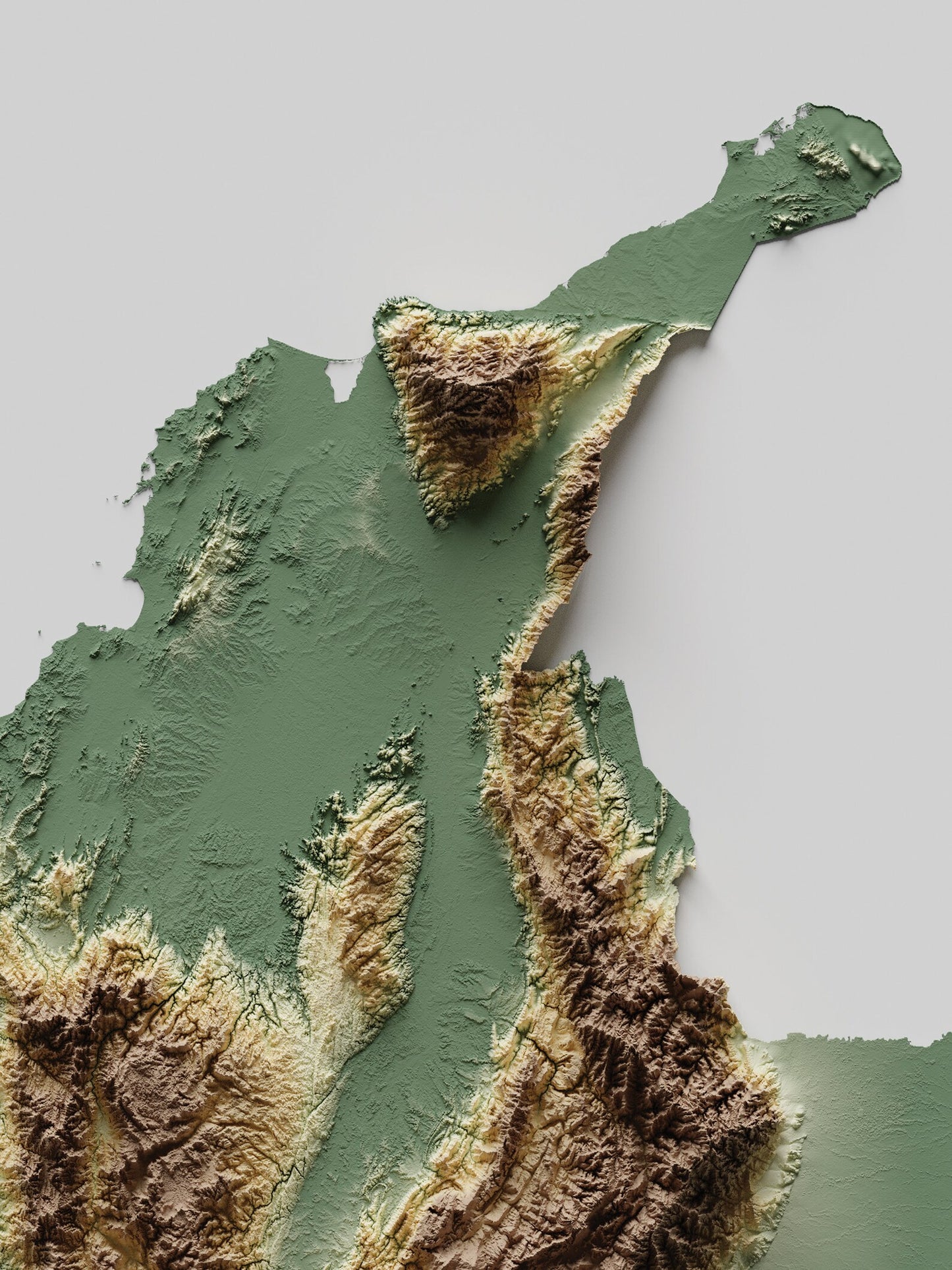 Colombia Relief Map
