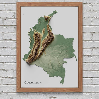 Colombia Relief Map