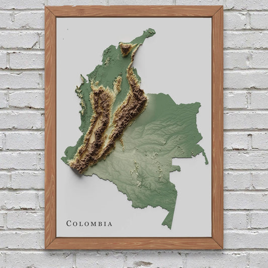 Colombia Relief Map