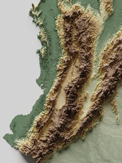 Colombia Relief Map