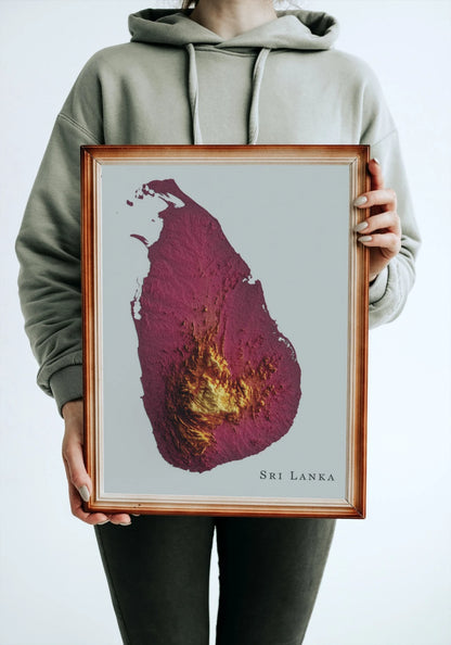 Sri Lanka Relief Map