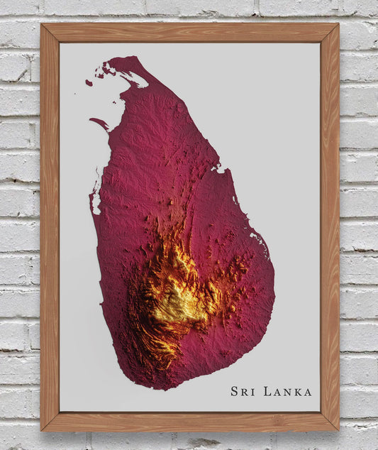Sri Lanka Relief Map