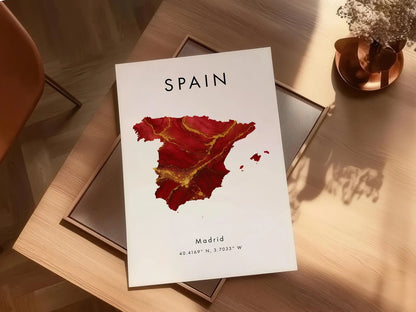 Spain Map Art Poster