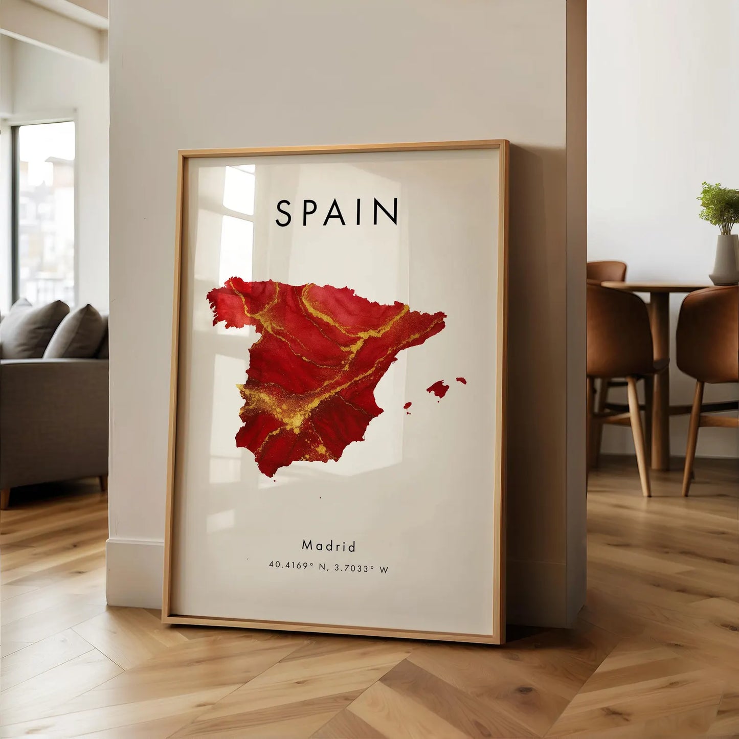 Spain Map Art Poster