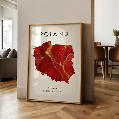 Poland Map Art Print