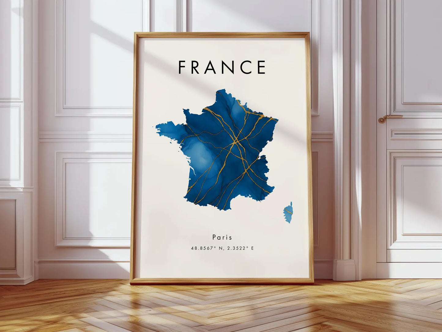 France Map Art Poster