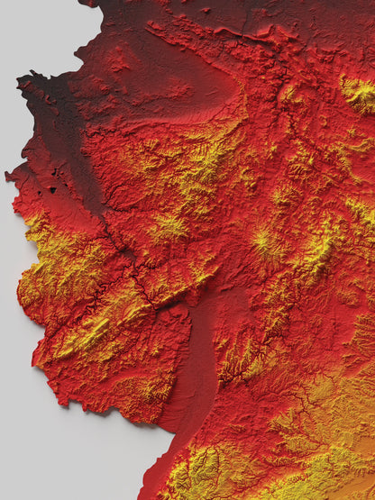 Deutschland Relief Map