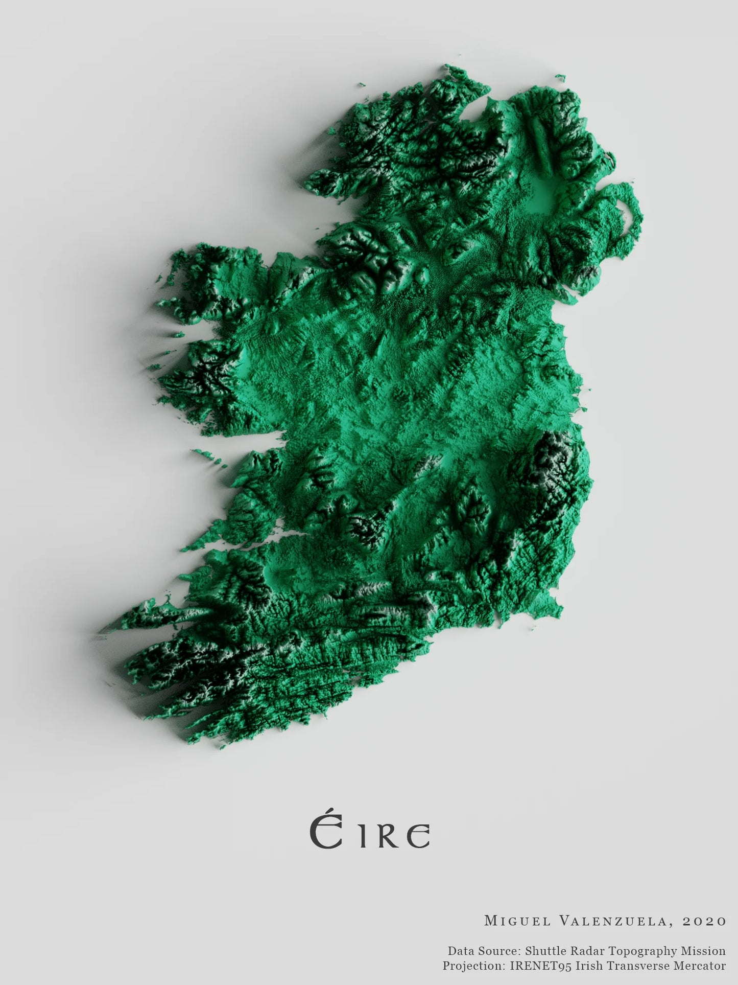 Ireland Relief Map