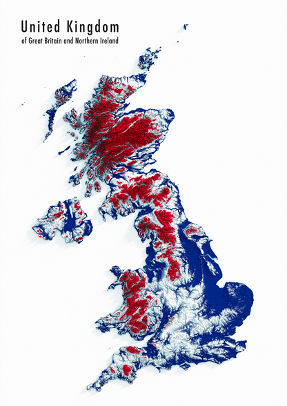 United Kingdom Relief Map