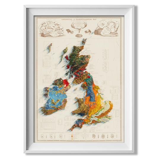 Historic Relief Map of the British Isles