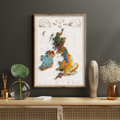Historic Relief Map of the British Isles