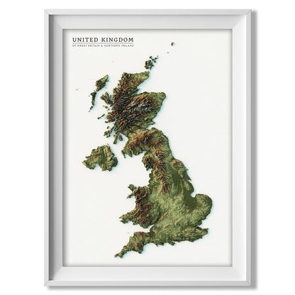 United Kingdom Realistic Map