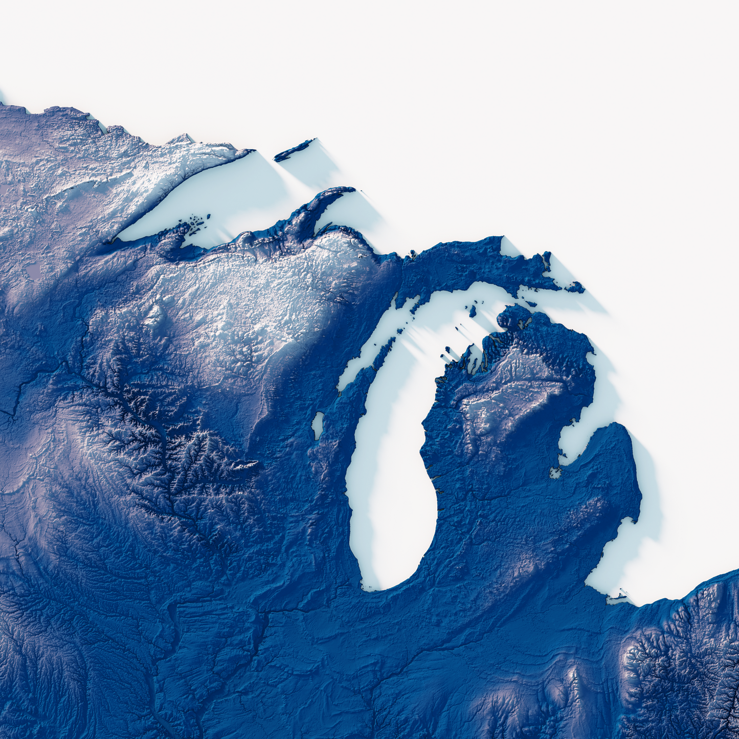 United States Relief Map Enhanced