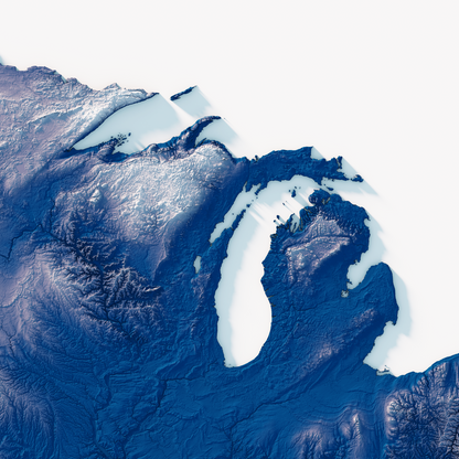 United States Relief Map Enhanced